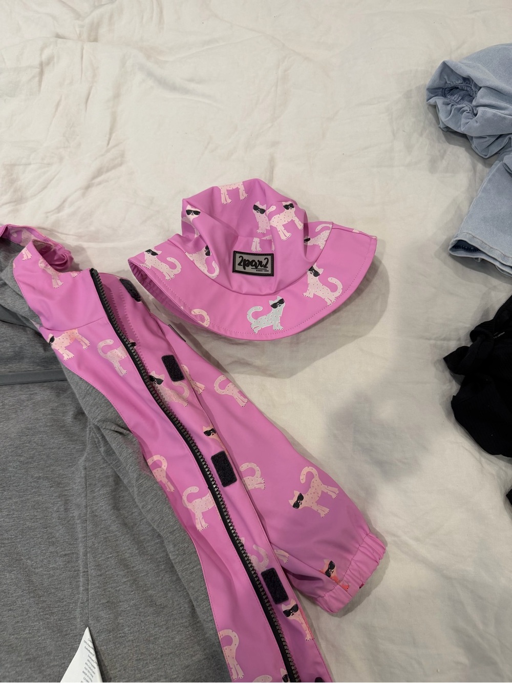 Deux par Deux color changing lined raincoat and hat - Picture 4 of 7